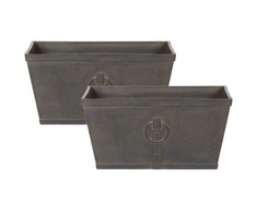 Beliani Rinkinys 2 puodai 60 x 30 x 30 cm raudona PORIA