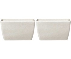 Beliani Rinkinys 2 doniczek 74 x 32 x 45 cm smėlio spalva BARIS