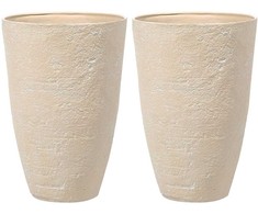 Beliani Rinkinys 2 puodai apvalūs 51 x 51 x 71 cm vario sp. ĖJO