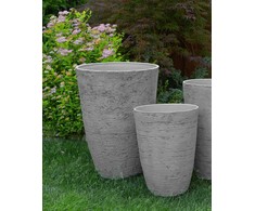 Beliani 2 vazonų rinkinys CAMIA 51 cm pilkas