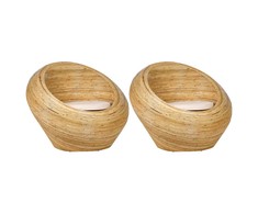 Beliani Rinkinys 2 foteli ogrodowych MAIORI Rattan Naturalny