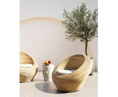 Beliani Rinkinys 2 foteli ogrodowych MAIORI Rattan Naturalny