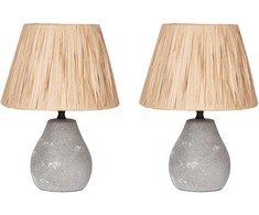 Beliani Rinkinys 2 stalinės lempos ARWADITO Ceramics Saw
