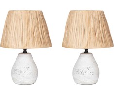 Beliani Rinkinys 2 Staliniai šviestuvai ARWADITO Ceramic Off-Baltas
