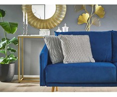 Beliani Rinkinys 2 dekoratyvinės pagalvės MOTARI Velvet 45 x 45 cm Kamuolys Geometrinis raštas