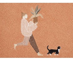 Beliani Rinkinys 2 dekoratyvinės pagalvėlės MEŠKETAI 45 x 45 cm oranžinės uniformos