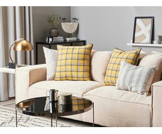 Beliani rinkinys 2 plaid dekoratyviniai pagalvės 45 x 45 cm daugiakampio DICENTA