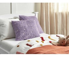 Beliani Rinkinys 2 dekoratyvinės pagalvės LAVATERA 45 x 45 cm Violetinis Gėlių raštas