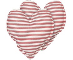 Beliani Rinkinys 2 dekoratyvinės pagalvės RUBIA Medvilnė 45 x 45 cm Raudona Striped