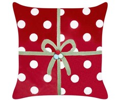Beliani Rinkinys 2 poduszek dekoracyjnych GUMDROP Welur 45 x 45 cm Raudona Wzór świąteczny