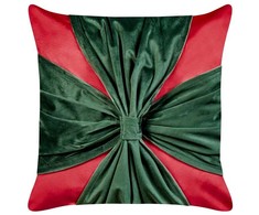 Beliani Rinkinys 2 poduszek dekoracyjnych MARSHMALLOW Welur 45 x 45 cm Raudona Wzór świąteczny