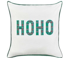 Beliani Rinkinys 2 dekoratyvinės pagalvės JOYCANDY Medvilnė 45 x 45 cm Baltas Kalėdinis raštas