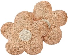Beliani Rinkinys 2 dekoratyvinės pagalvės SORREL Medvilnė 30 x 30 cm Beržo žiedas