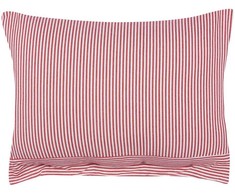 Beliani Rinkinys 2 dekoratyvinės pagalvės AALITA Medvilnė 40 x 60 cm Raudona Striped