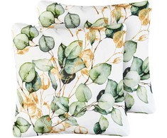 Beliani 2 sodo pagalvių rinkinys GLADE augalų raštas 45 x 45 cm spalvotas