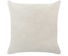 Beliani Rinkinys 2 poduszek dekoracyjnych PALMIER Welur 45 x 45 cm Złamana biel Wzór świąteczny