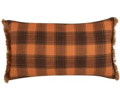 Beliani Rinkinys 2 dekoratyvinės pagalvės BARJA 40 x 70 cm Oranžinė Languota