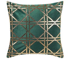Shumee Beliani Rinkinys 2 pagalvėlės CASSIA 45 x 45 cm tamsiai žalias geometrinis raštas