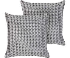 Beliani Rinkinys 2 dekoratyvinės pagalvės ECLIPTA 45 x 45 cm Ball Solid