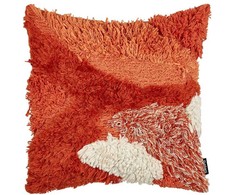 Beliani Rinkinys 2 poduszek dekoracyjnych SAGENIA Medvilnė 45 x 45 cm Oranžinė Wzór abstrakcyjny