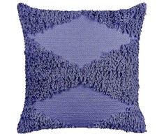 Beliani Lumarko 2 dekoratyvinės kuokštinės medvilnės pagalvės 45 x 45 cm violetinės spalvos RHOEO!