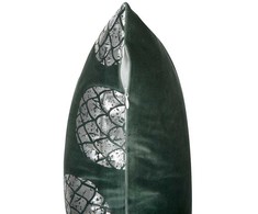 Beliani Rinkinys 2 dekoratyvinės pagalvės ASTILBE Velvet 45 x 45 cm Tamsiai žalias augalų raštas