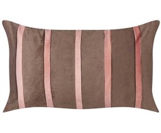 Beliani Rinkinys 2 poduszek dekoracyjnych CRODYLINE Welur 35 x 60 cm Ruda W paski