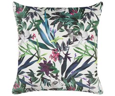 Beliani Rinkinys 2 dekoratyvinės pagalvės GASTERIA Velvet 45 x 45 cm Žalias Augalinis raštas