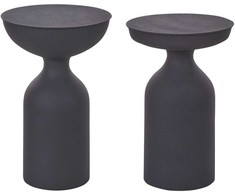Beliani 2 pagalbinių staliukų komplektas COTA/TENJO metalinis juodas