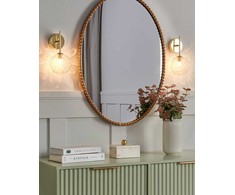 Sieninis šviestuvas Beliani Rinkinys 2 lamp ściennych ANADYR Szkło Kremas