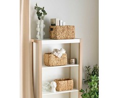 Beliani Rinkinys 3 Baskets HANOI Braided Natural