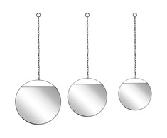 Beliani Sieninis veidrodis ODOS 33/29/24 cm 80/75/69 cm metalinis, juodas