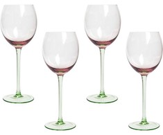 Beliani Rinkinys 4 kieliszków do wina DIOPSIDE 360 ml Rožinė