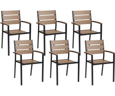 Beliani Rinkinys 6 sodo kėdės VERNIO Ore/ ledas