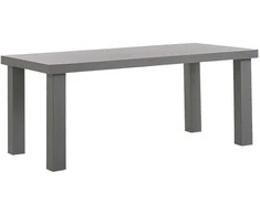 Beliani Rinkinys sodo betoninis stalas ir 6 pilka TARANTO taburetes