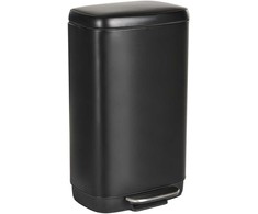 Beliani Atliekų dėžė su pedalu 30 L ECOCOLLECT metalinė juoda