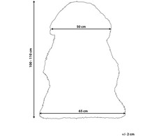 Beliani Avikailis ULURU tamsiai rudos spalvos 65 x 110 cm