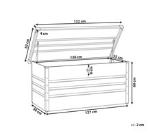 Beliani Sodo dėžė CEBROSA 132 cm 62 cm, mėlyna