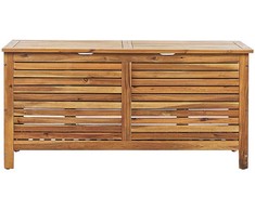 Beliani Sodo dėžė RIVIERA 130 cm 48 cm Šviesiai ruda