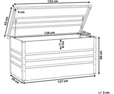 Beliani Sodo dėžė CEBROSA 132 cm 62 cm tamsiai žalia