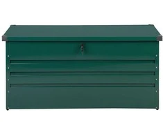 Beliani sodo dėžė CEBROSA metalinė 132 cm 62 cm tamsiai žalia