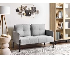 Beliani Dvivietė sofa LAHTI pilka
