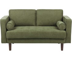 Beliani Dvivietė sofa NURMO tamsiai žalia