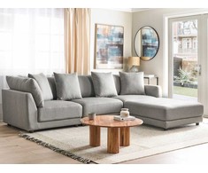 Beliani 3 vietų sofa SIGTUNA šviesiai pilka