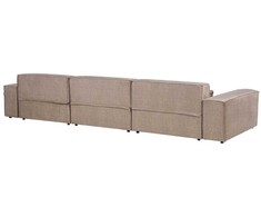 Beliani Trijų vietų modulinė sofa HELLNAR, šviesiai ruda