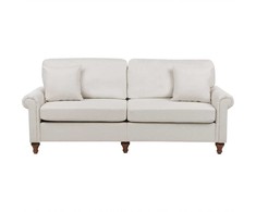 Beliani Trijų vietų sofa GINNERUP, šviesiai smėlinė