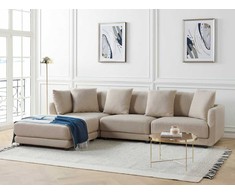 Beliani 3 vietų sofa SIGTUNA, smėlio spalvos