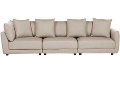 Beliani 3 vietų sofa SIGTUNA, smėlio spalvos