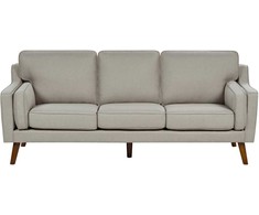Beliani 3 vietų sofa LOKKA, smėlio spalvos