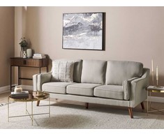 Beliani 3 vietų sofa LOKKA, smėlio spalvos